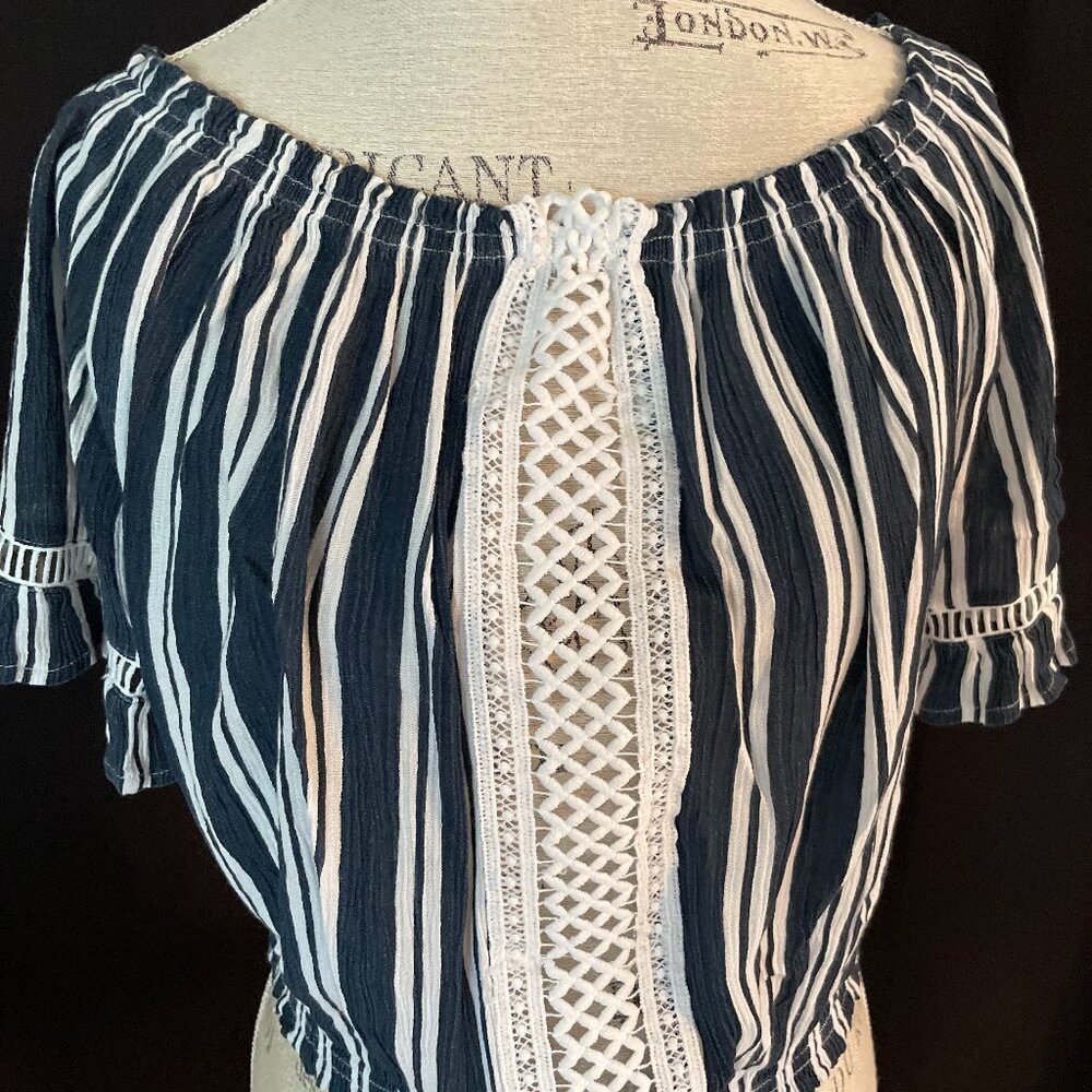 Ocean Drive Coquette Crop Top: Size M
